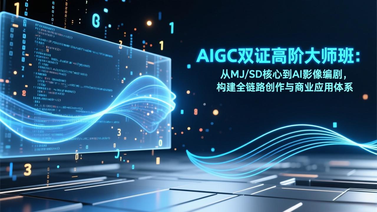 AIGC双证高阶大师班：从MJ/SD核心到AI影像编剧，构建全链路创作与商业应用体系-大伟资源网