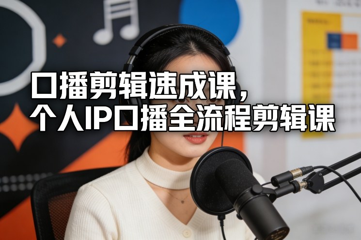 口播剪辑速成课，个人IP口播全流程剪辑课-大伟资源网