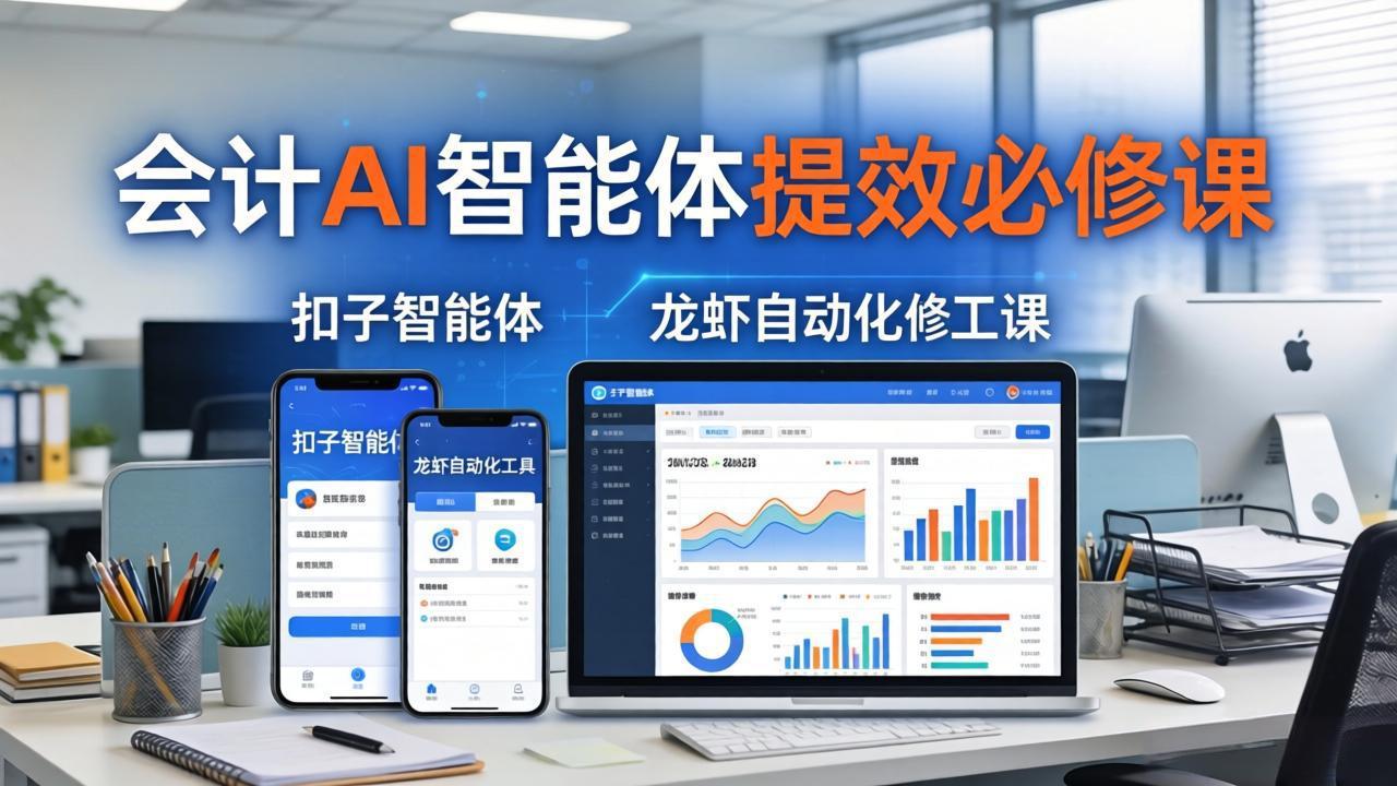 财务会计AI智能体提效必修课：扣子智能体+龙虾自动化+报表分析，一站式提升财务工作效率-大伟资源网