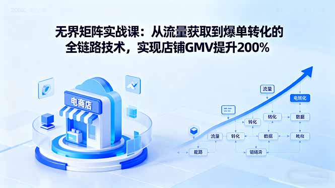 无界矩阵实战课：从流量获取到爆单转化的全链路技术，实现店铺GMV提升200%-大伟资源网