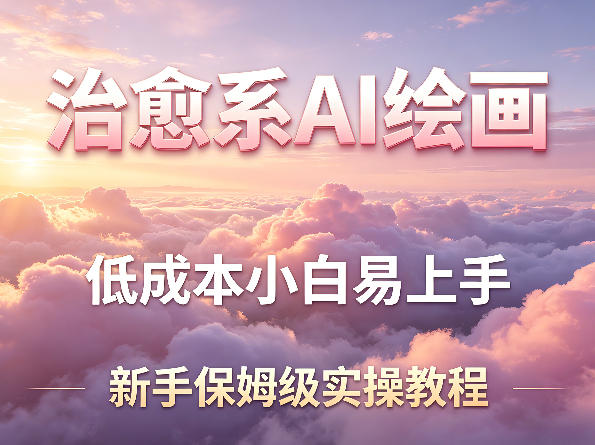 治愈系AI绘画提示词项目，低成本小白易上手，每天10分钟，新手保姆级实操教程-大伟资源网