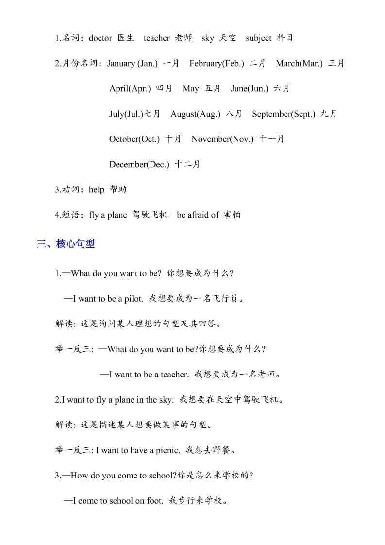 五年级上英语知识点总结《沪教版》-大伟资源网