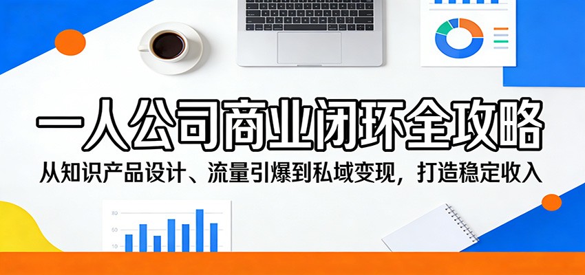 一人公司商业闭环全攻略：从知识产品设计、流量引爆到私域变现，打造稳定收入-大伟资源网