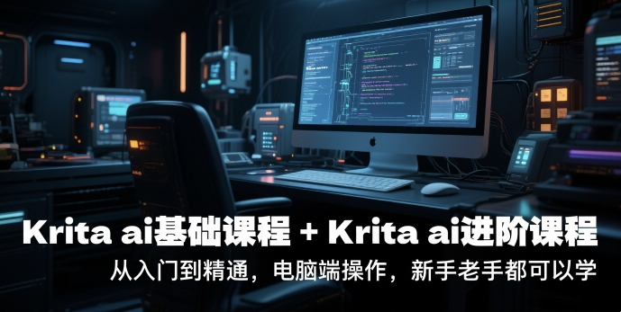 krita ai基础课程+Krita ai进阶课程，从入门到精通，电脑端操作，新手老手都可以学-大伟资源网