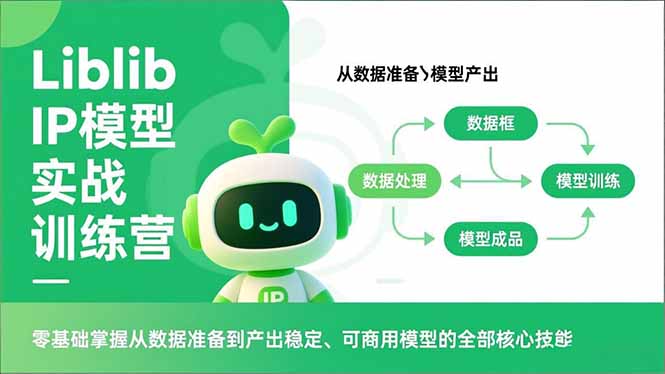 Liblib IP模型实战训练营，零基础掌握从数据准备到产出稳定、可商用模型的全部核心技能-大伟资源网
