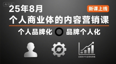 个人商业体的内容营销课25年8月，个人品牌化，品牌个人化，自媒体ip内容营销策略-大伟资源网