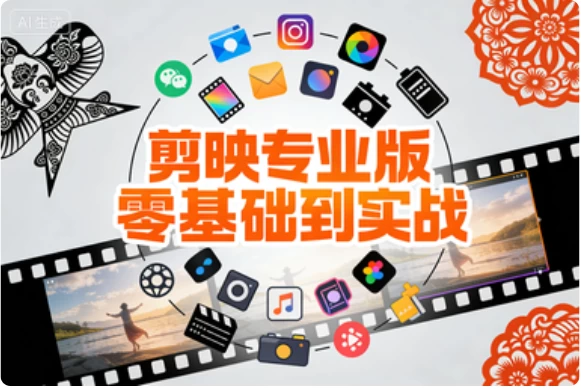 剪映专业版全案教程 零基础学剪辑 小白速成大神-大伟资源网