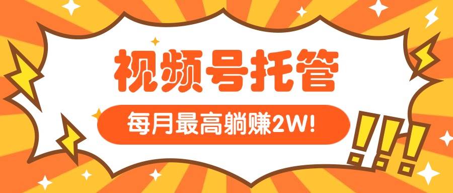 （15331期）【视频号托管 】我提供视频，你每天５分钟复制发布，最高月入1W-大伟资源网