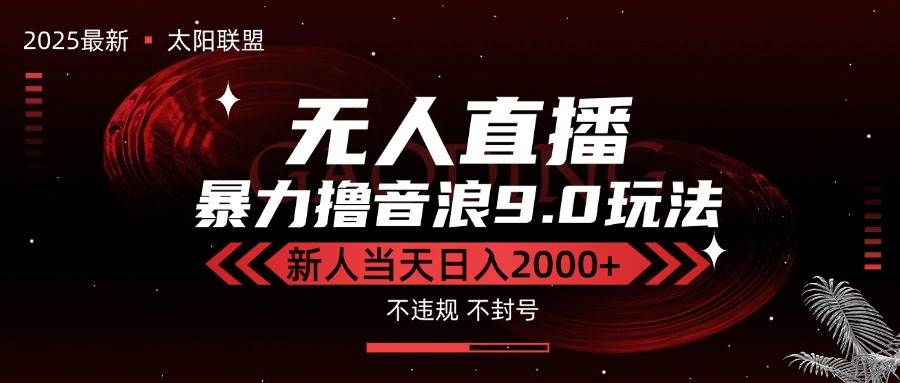 （15358期）最新抖音无人直播撸音浪独家9.0玩法，防封智能黑科技，新手当天日入2000+-大伟资源网