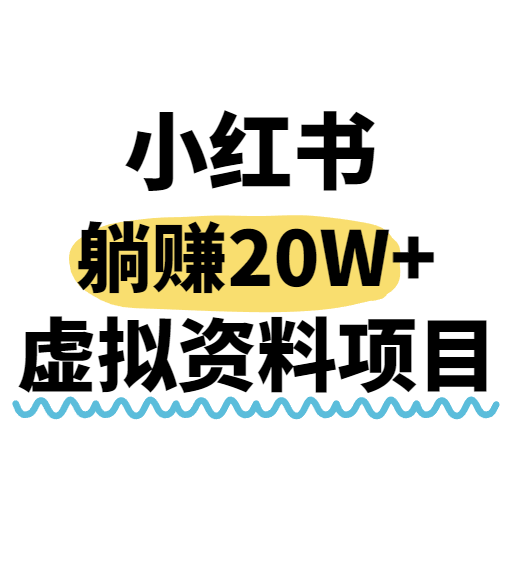 小红书操作虚拟资料，搬运工模式躺挣20W+，互联网的低成本路子！-大伟资源网