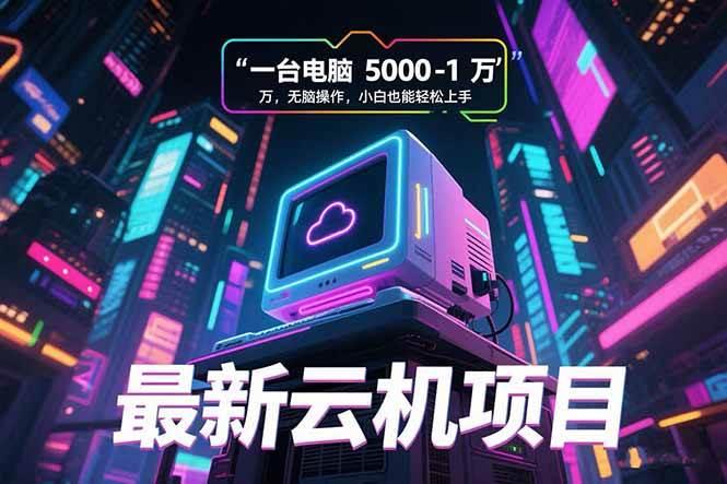 （15395期）最新云机项目 一台电脑5000到10000 无脑操作小白也能轻松上手-大伟资源网