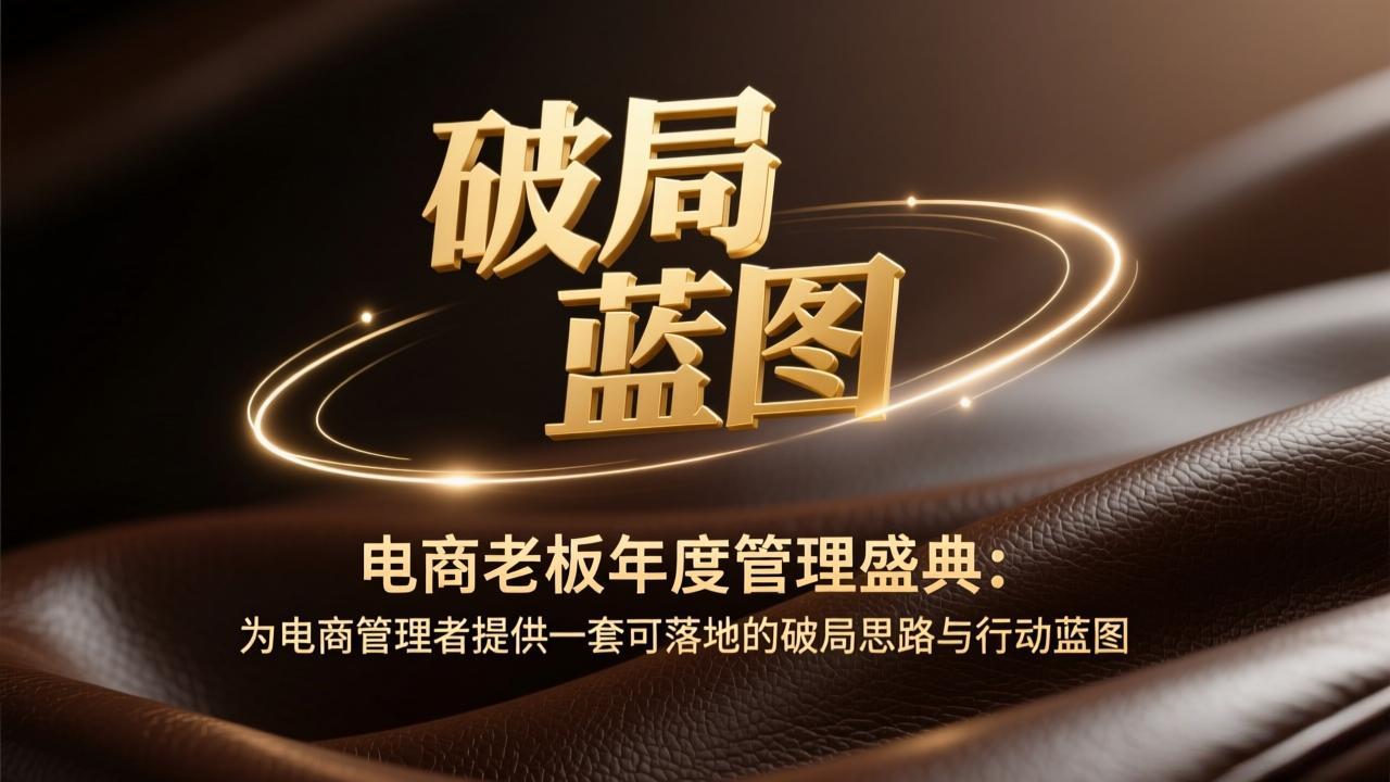 电商老板年度管理盛典：为电商管理者提供一套可落地的破局思路与行动蓝图-大伟资源网