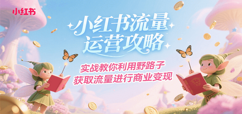 小红书流量运营攻略，实战教你利用野路子获取流量进行商业变现-大伟资源网