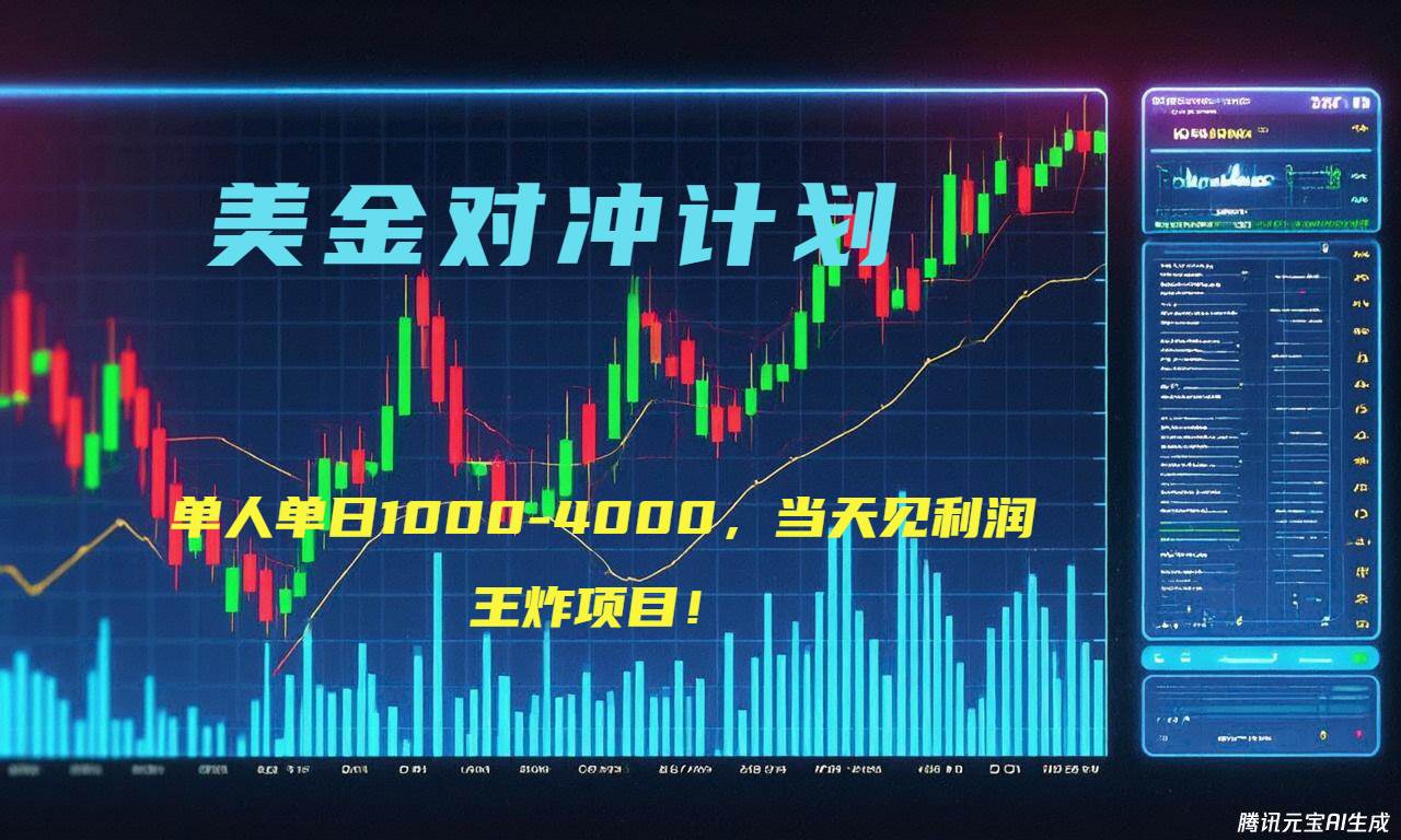 （15333期）2025年最暴力项目“美金先登计划”最新最强对冲战法，每日实际收益1K-4K-大伟资源网