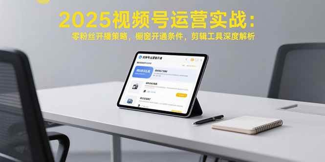 （15505期）2025视频号运营实战：零粉丝开播策略，橱窗开通条件，剪辑工具深度解析-大伟资源网