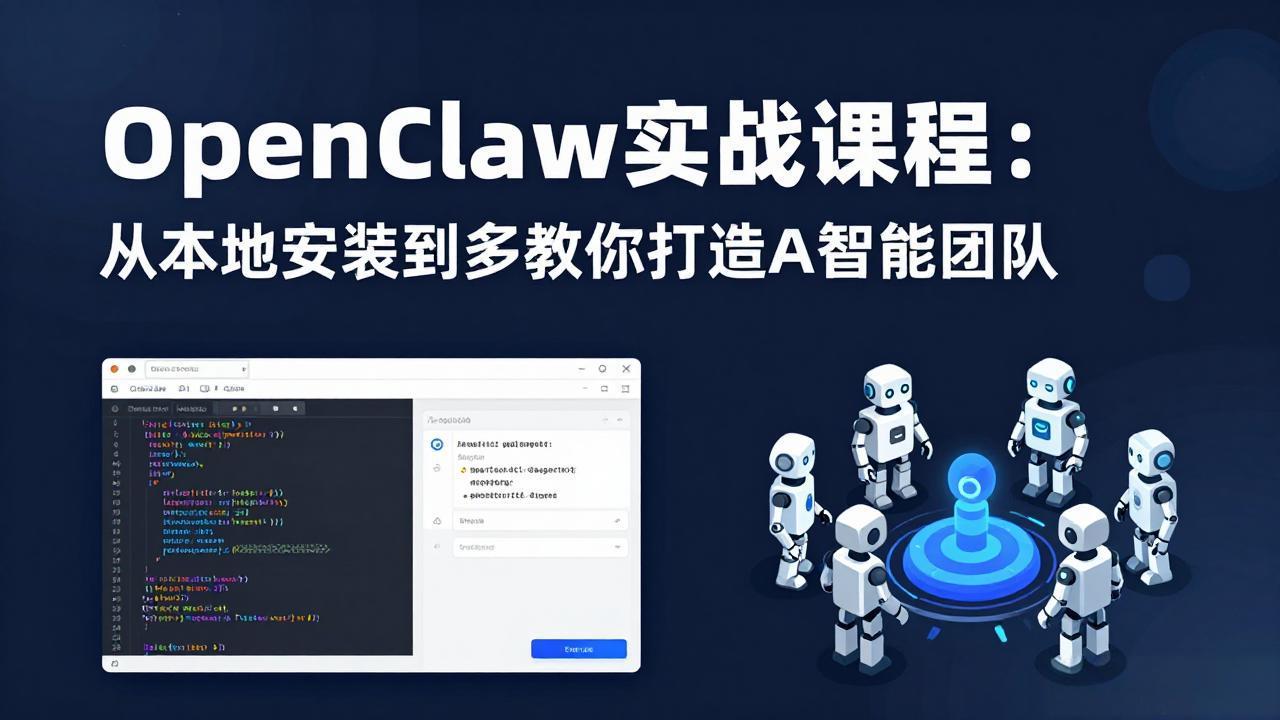 OpenClaw实战课程：从本地安装到多Agent协同，手把手教你打造AI智能团队-大伟资源网