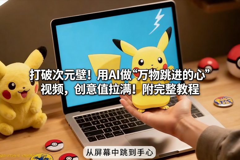打破次元壁！用AI做【万物跳进手心】视频，创意值拉满！附完整教程-大伟资源网