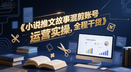 小说推文故事混剪账号运营实操，全程干货-大伟资源网