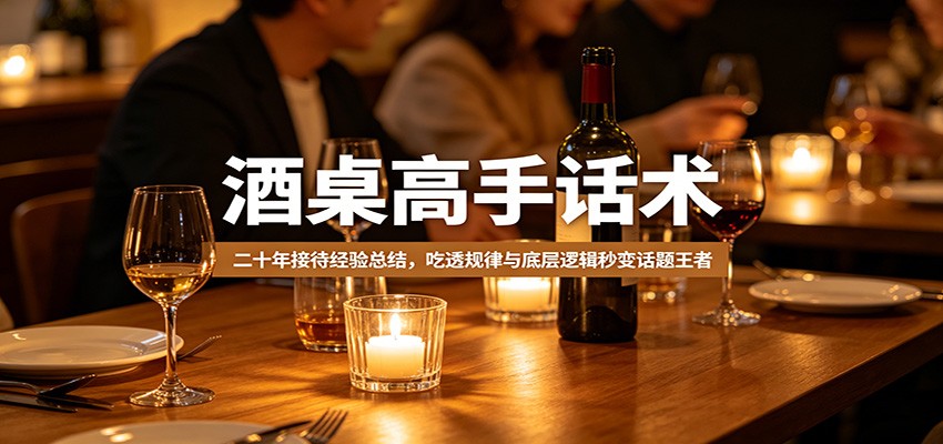 酒桌高手话术：二十年接待经验总结，吃透规律与底层逻辑秒变话题王者-大伟资源网