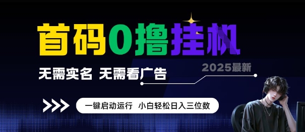 首码0撸全自动挂G项目，无需实名无需看广告，小白轻松日入3位数，多号短阵收益无上限【揭秘】-大伟资源网