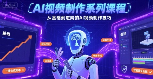 AI视频制作系列课程，从基础到进阶的AI视频制作技巧全涵盖-大伟资源网