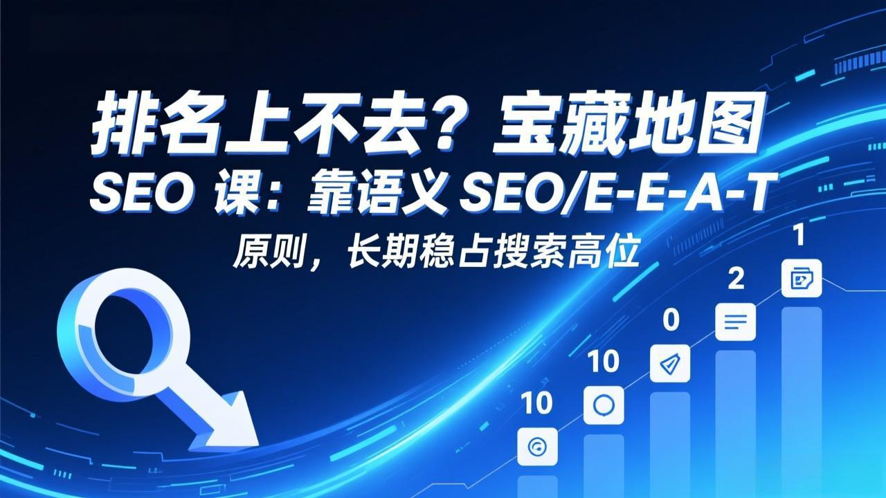 排名上不去？宝藏地图 SEO 课：靠语义 SEO+E-E-A-T 原则，长期稳占搜索高位-大伟资源网