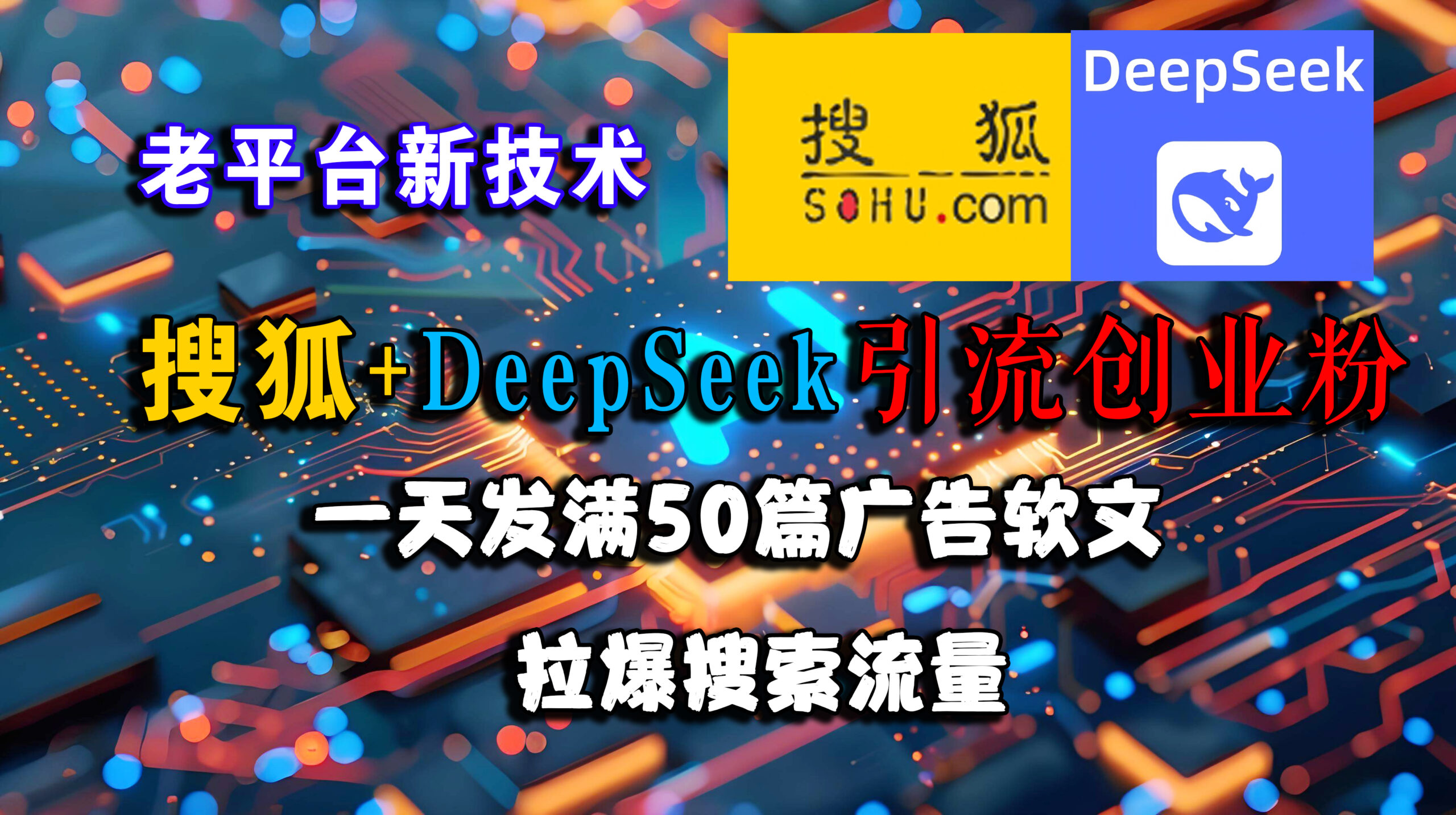 （15180期）搜狐+DeepSeek引流创业粉，老平台新技术 一天发满50篇广告软文，拉爆搜索流量-大伟资源网