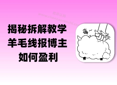 揭秘羊毛-线报博主是如何盈利的？(模式复刻教程)-大伟资源网