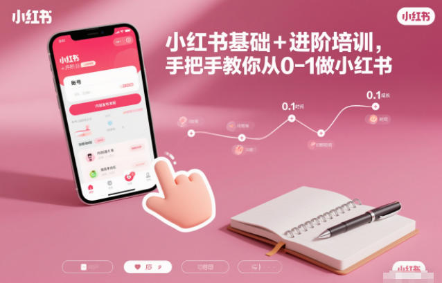 小红书基础+进阶培训，手把手教你从0-1做小红书-大伟资源网