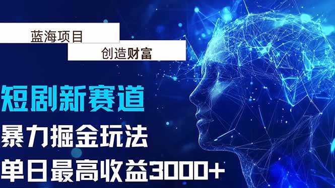 （15438期）抖音新赛道，暴力掘金玩法，单日收益最高3000+-大伟资源网