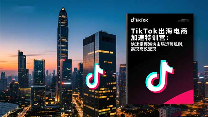 TikTok出海电商加速特训营-更新：快速掌握海外市场运营规则，实现高效变现-大伟资源网
