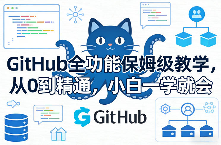 GitHub全功能保姆级教学，从0到精通，小白一学就会-大伟资源网