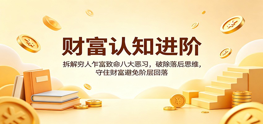 财富认知进阶：拆解穷人乍富致命八大恶习，破除落后思维，守住财富避免阶层回落-大伟资源网