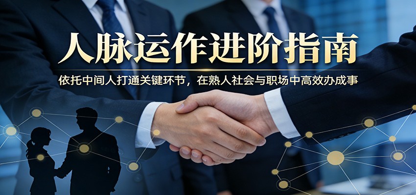 付费文章：人脉运作进阶指南，依托中间人打通关键环节，在熟人社会与职场中高效办成事-大伟资源网
