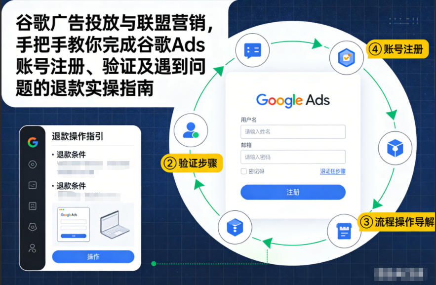 谷歌广告投放与联盟营销，手把手教你完成谷歌Ads账号注册、验证及遇到问题的退款实操指南-大伟资源网