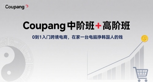 Coupang中阶班+高阶班，0到1入门跨境电商，在家一台电脑挣韩国人的钱-大伟资源网