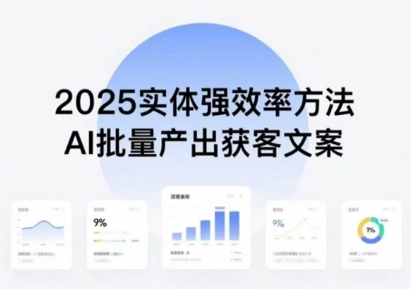 实体强效率方法：AI批量产出获客文案，2025年普通人拥抱AI，实现实体创收-大伟资源网