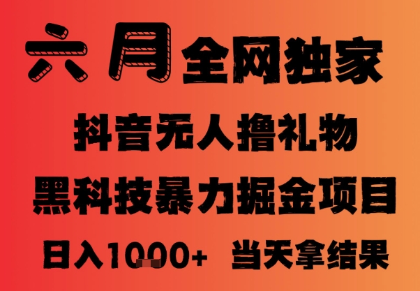 25年6月抖音无人直播最新暴力撸音浪掘金，小白可做，可批量矩阵放大，长期稳定日入1k+【揭秘】-大伟资源网