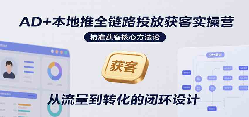 AD+本地推全链路投放获客实操营，快速掌握精准获客技巧，当天投放当天转化高效营销-大伟资源网
