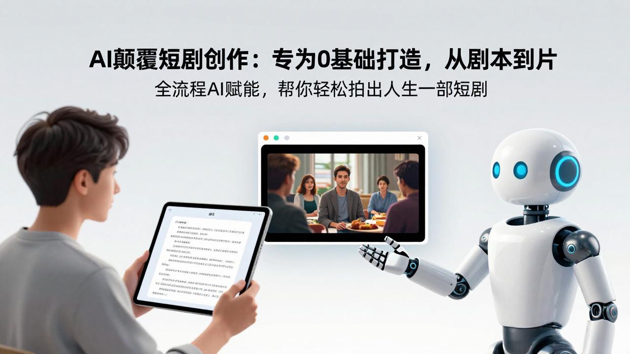 AI颠覆短剧创作：专为0基础打造，从剧本到成片全流程AI赋能，帮你轻松拍出人生第一部短剧-大伟资源网