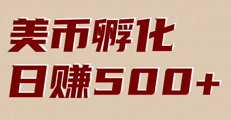 美币孵化项目：电脑全自动挂机赚美金，小白轻松上手-大伟资源网