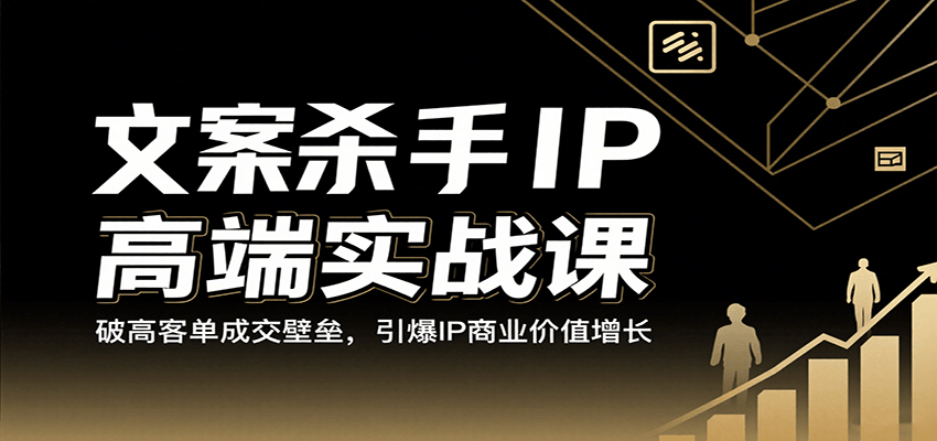 文案杀手IP高端实战课：破高客单成交壁垒，引爆IP商业价值增长-大伟资源网
