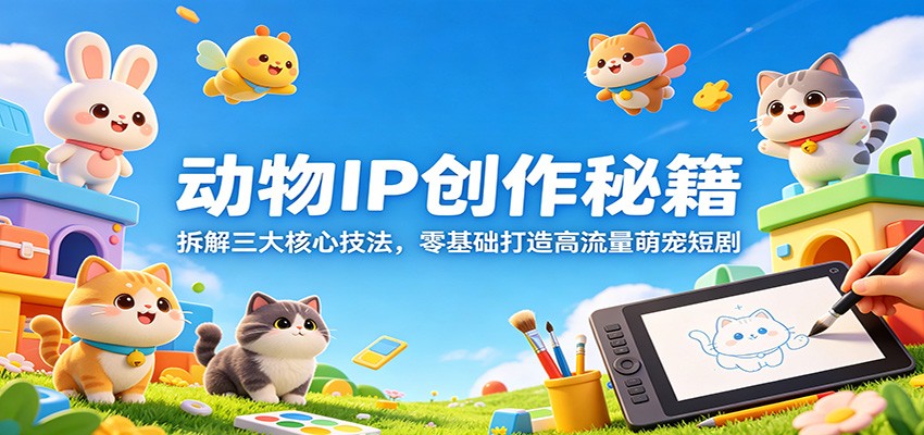 动物IP创作秘籍：拆解三大核心技法，零基础打造高流量萌宠短剧-大伟资源网