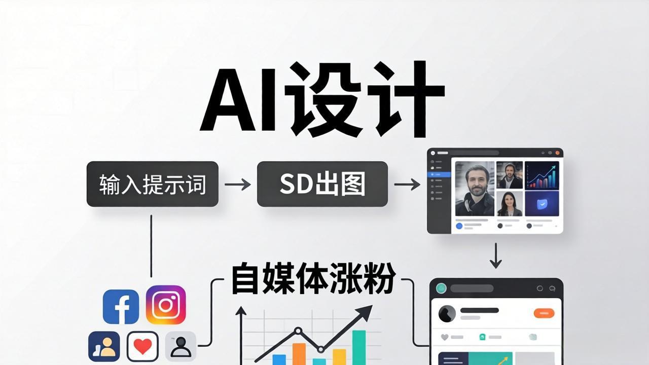 人人都是AI设计师：SD出图+自媒体涨粉一站教学，告别图文素材焦虑，AI设计让你轻松避开内卷-大伟资源网