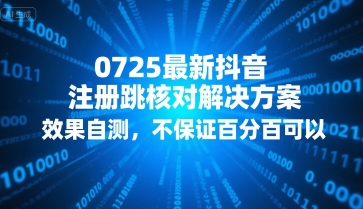 0725最新抖音注册跳核对解决方案，效果自测，不保证百分百可以-大伟资源网