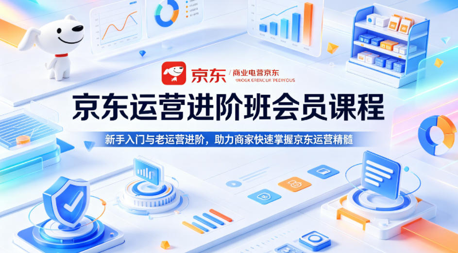京东运营进阶班会员课程，新手入门与老运营进阶，助力商家快速掌握京东运营精髓-大伟资源网