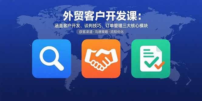 （15793期）外贸客户开发课：涵盖客户开发、谈判技巧、订单管理三大核心模块-大伟资源网