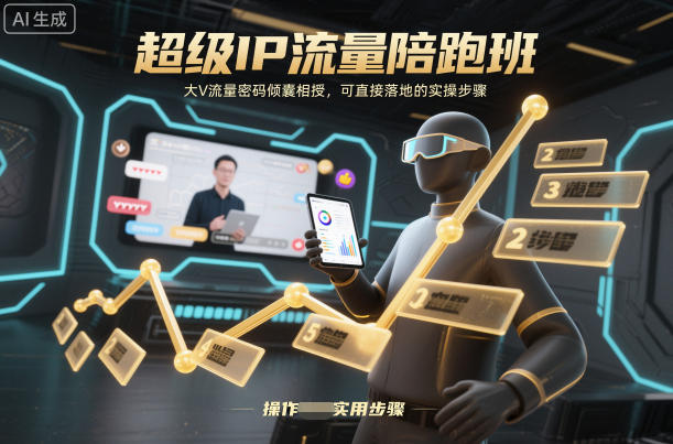 超级IP流量陪跑班，大V流量密码倾囊相授，可直接落地的实操步骤-大伟资源网